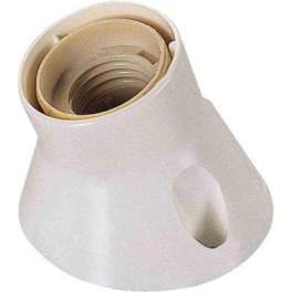 Lampholder for E27 bulb, white slanted wall - Electraline - Référence fabricant : 70137