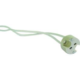 G4 dichroic socket 10A, 24V, cable 0.75mm2, length 125mm - Electraline - Référence fabricant : 70180