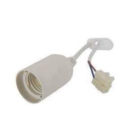 Douille pour ampoule E27 blanche avec câble - Electraline - Référence fabricant : 71150