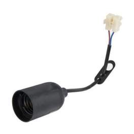 Douille pour ampoule E27 noire avec câble - Electraline - Référence fabricant : 71151