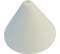 Pavillon patère plastique conique blanc, diamètre 100mm - Electraline - Référence fabricant : ELEPA70612
