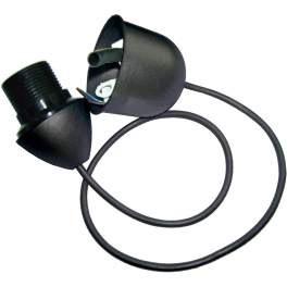 Plastic holder with E27 socket, length 60cm, 2x0.75mm2, black - Electraline - Référence fabricant : 70714
