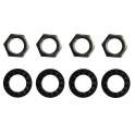 Washers 18mm with hex nuts 15mm, 10x1, 4 pieces