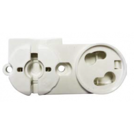 Lampholder for G13 bulb with starter holder - Electraline - Référence fabricant : 70185