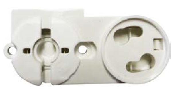 Lampholder for G13 bulb with starter holder