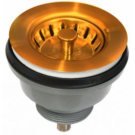 Sink basket drain grey d.86 for 60mm hole, GOLD 24 bright - Lira - Référence fabricant : 2054.027