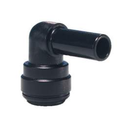 Coude acetal noir, 8 mm, à queue lisse, diamètre 8 mm - John Guest - Référence fabricant : PM220808E