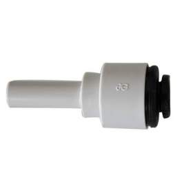 Reducción de acetal gris, vástago liso de 1/4, para tubo de 6mm - John Guest - Référence fabricant : NC2586