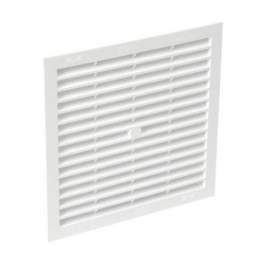 Square grid 200 x 200 mm, white with mosquito net - NICOLL - Référence fabricant : 1B214