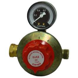 DRP Adjustable Propane Regulator with pressure gauge - Gurtner - Référence fabricant : 14050.02