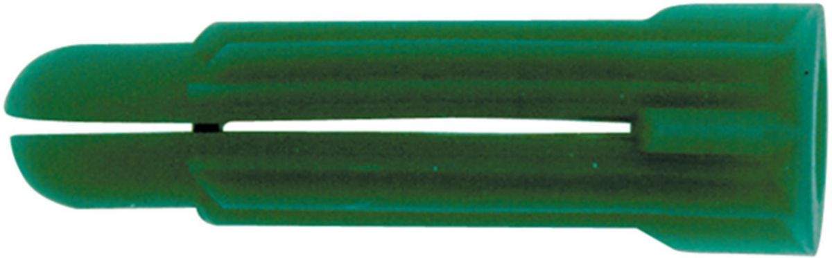 Taco de nylon PC verde 8x34mm para tornillos de madera, 100 piezas
