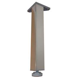 Square chrome foot, height adjustable from 270 to 290 mm - Ottofond - Référence fabricant : PIED-C29