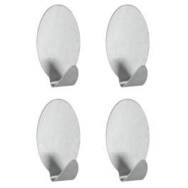 Adhesive hook liliput stainless steel, 4 pieces - MetalTex - Référence fabricant : 350348