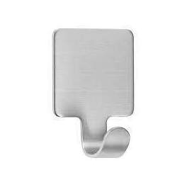 Adhesive hook, square, brushed metal, 1 piece - INOFIX - Référence fabricant : 211979