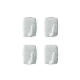 Crochet adhésif blanc petit modèle 2.9x2.1cm, 4 pièces - INOFIX - Référence fabricant : 861682