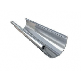 Zinc gutter in 4 meters with clip and 18 mm flange in D.25 - Profils de France - Référence fabricant : 1111181
