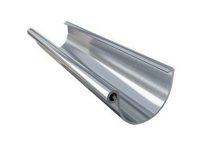 Zinc gutter in 4 meters with clip and 18 mm flange in D.25