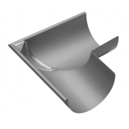 Welded half-round external angle in zinc diameter 25 - Profils de France - Référence fabricant : 1114570