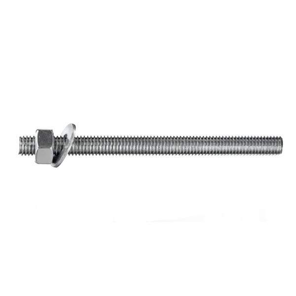 Threaded rod 10x160mm with nut and washer, 2 pieces
