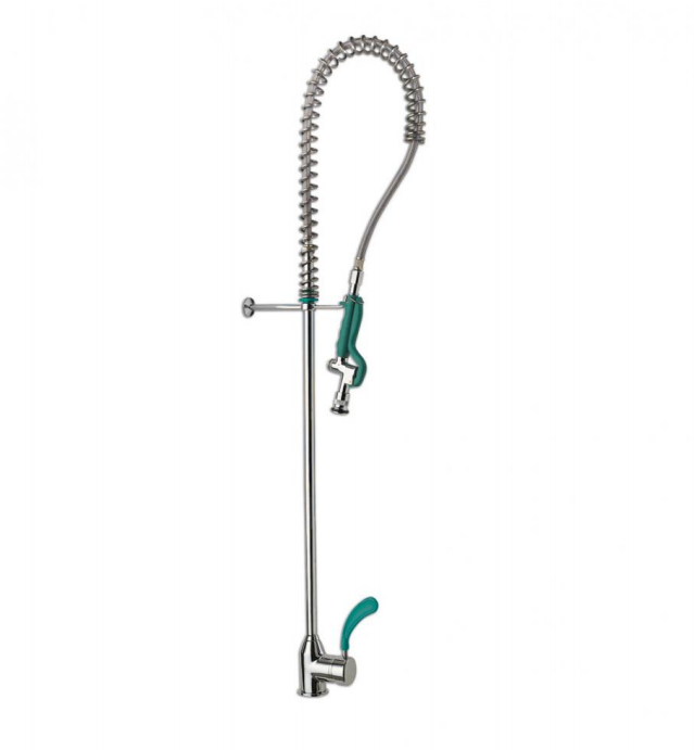 Single-lever, single-hole shower mixer with adjustable spray