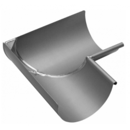 Semi-round welded angle inside, in zinc, diameter 33 - Profils de France - Référence fabricant : 1114651