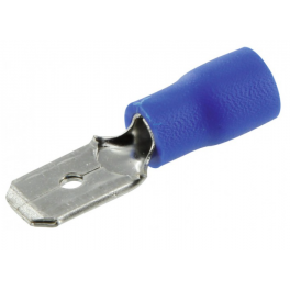 Blue male clips D6.35mm - 10P - Electraline - Référence fabricant : 62286