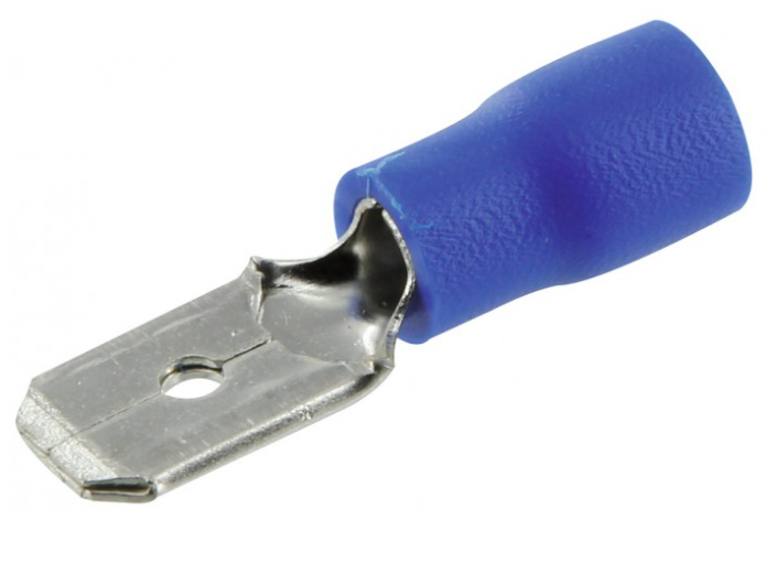 Blue male clips D6.35mm - 10P