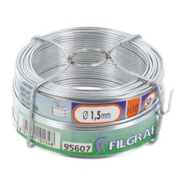 Galvanized wire, 1.5mm, 50m coil - FILGRAF - Référence fabricant : 823567