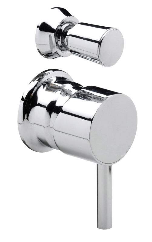 Chrome shower enclosure mixer with 2 functions
