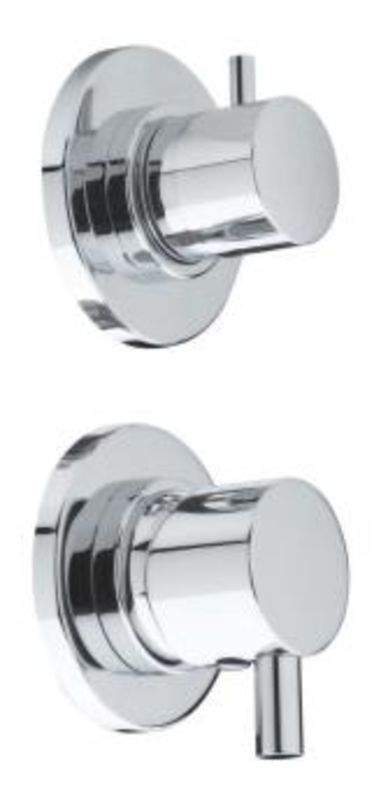 Chrome shower enclosure mixer with 3 functions