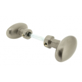 Double knob handle, oval, matt nickel-plated brass - Alpertec - Référence fabricant : 537739 - SOFOC