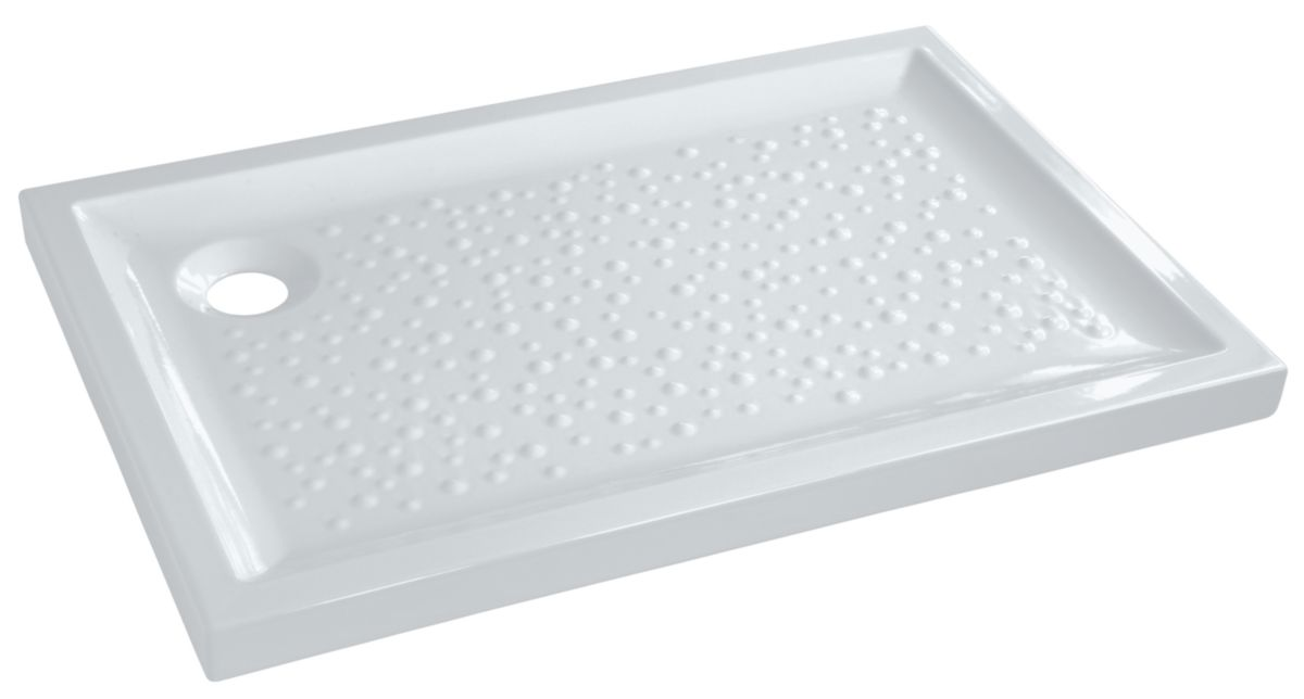 Extra-flat shower tray in stone, BASTIA XP, to lay down, 100x80