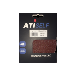 DSV velcro disc diameter 125mm, 80 grain, without hole, 5 pieces - ATI Abrasifs - Référence fabricant : 11103AS