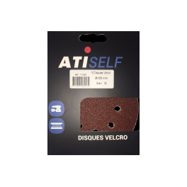 DSV disco velcro diametro 125mm, 40 grani, 8 fori, 5 pezzi - ATI Abrasifs - Référence fabricant : 11120AS