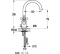 Mezclador de lavabo con caño alto giratorio cromado PLAZA - PF Robinetterie - Référence fabricant : POTMEFHCR8217