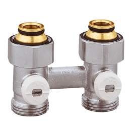 Double H valve, straight, for radiators with Eurocone - Thermador - Référence fabricant : VB20D