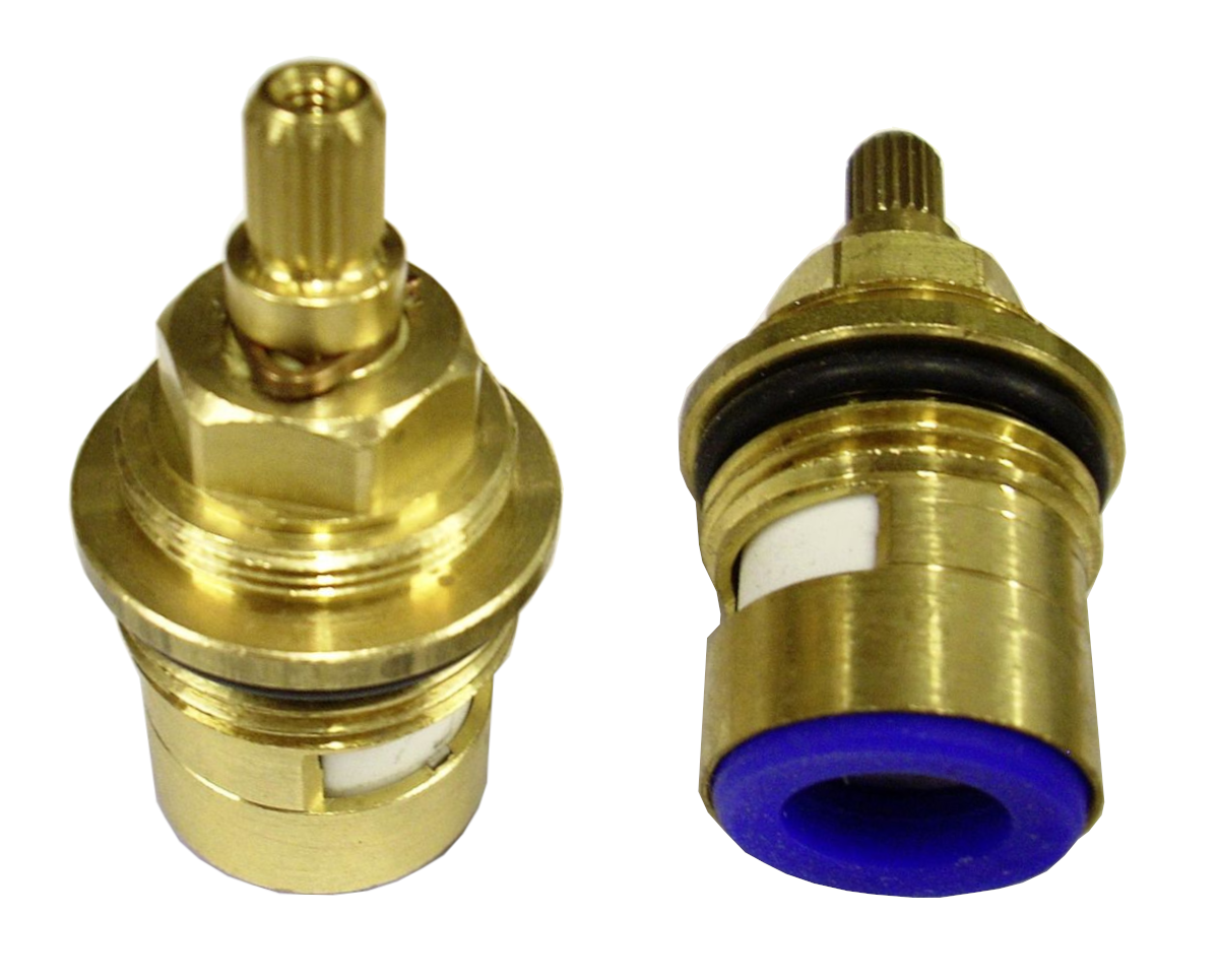 1/4 turn, 3/4 turn valve head for concealed shut-off valve
