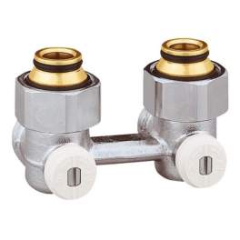 Double H-valve, two-pipe, angled for radiator with Eurocone - Thermador - Référence fabricant : VB20E