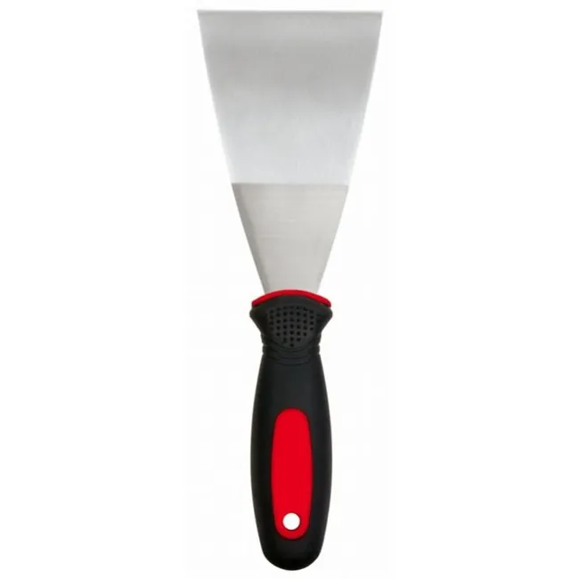 Couteau de peintre lame inox flexible, manche bi composant, L.50 mm