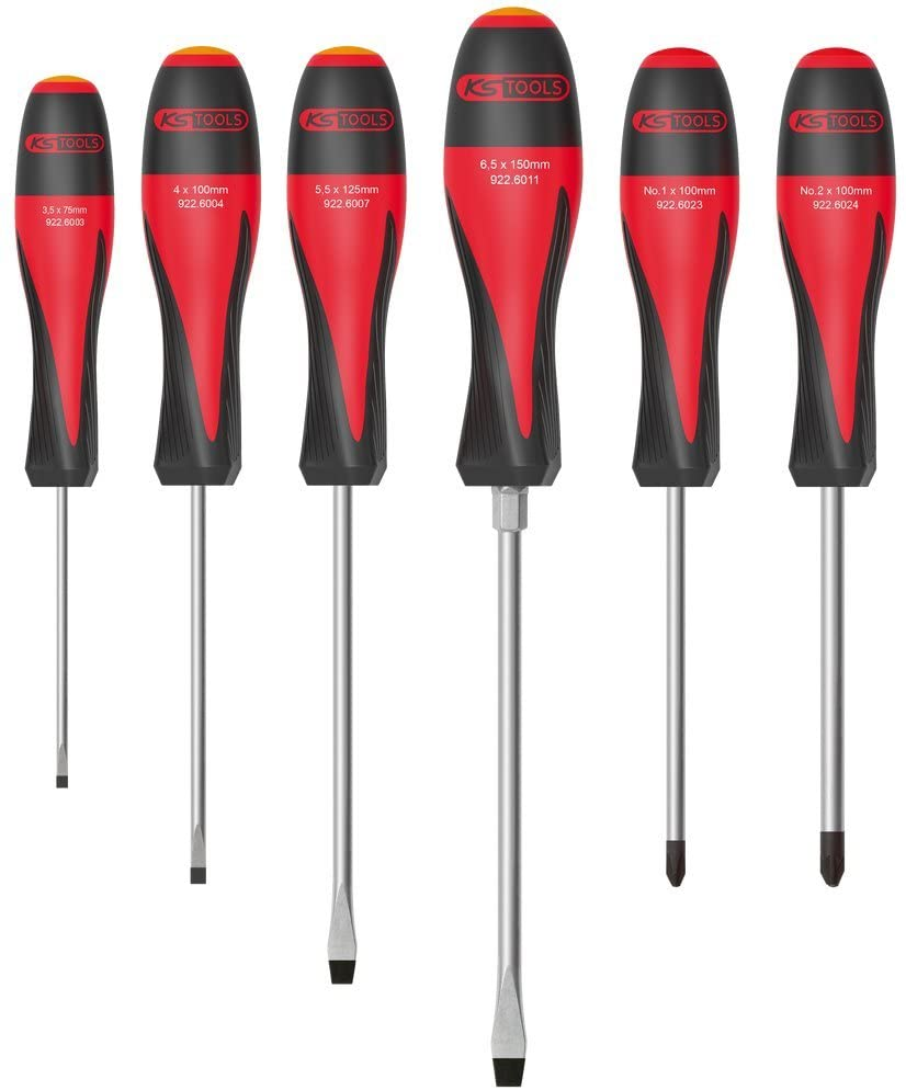 Set of 6 Flat and Philipps Screwdrivers