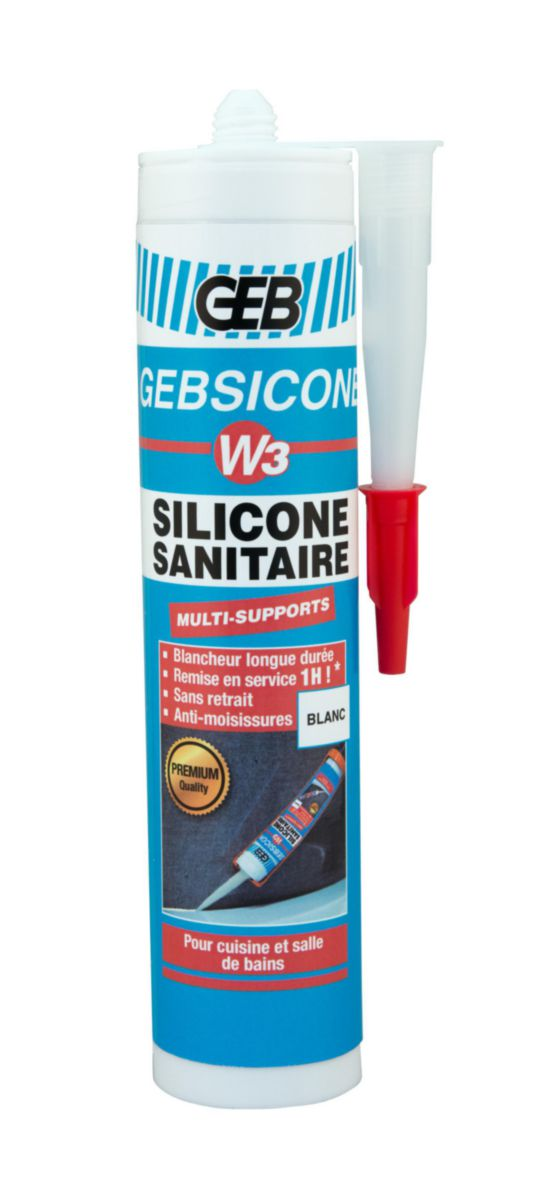 Silicone cartridge W3 280ml, fast drying, white