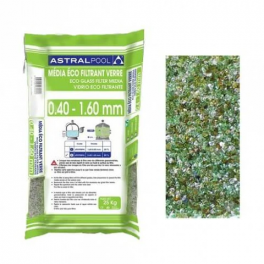 Eco glass granule filtering 0.4 to 1.60 mm, 25 kg bag - Astral Piscine - Référence fabricant : 049395BPA