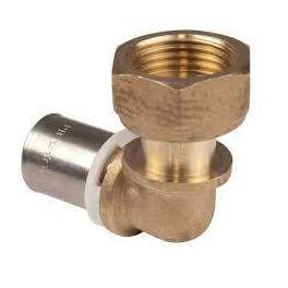 Elbow brass multi-layer nut female 20x27/16mm - PBTUB - Référence fabricant : MCRXSCE416