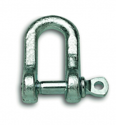 Straight shackle with zinc plated steel eye, ø 5.5mm L. 12,5mm, 1 piece.