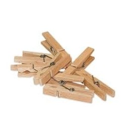 Wooden clothes pegs, 24 pieces