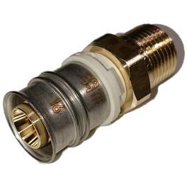 Brass nickel-plated multi-layer male fitting 12X17/16mm, lead-free - PBTUB - Référence fabricant : MCRXSM816