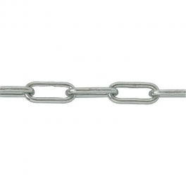  Welded chain, long zinc-plated mesh, diameter 4 mm, per metre - Chapuis - Référence fabricant : 550807