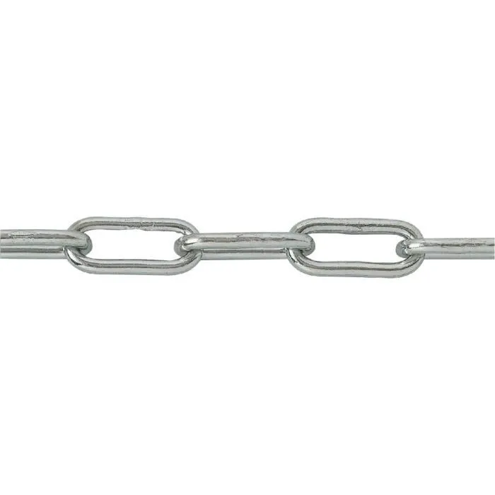  Welded chain, long zinc-plated mesh, diameter 4 mm, per metre