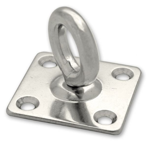 Movable ring on plate, stainless steel 