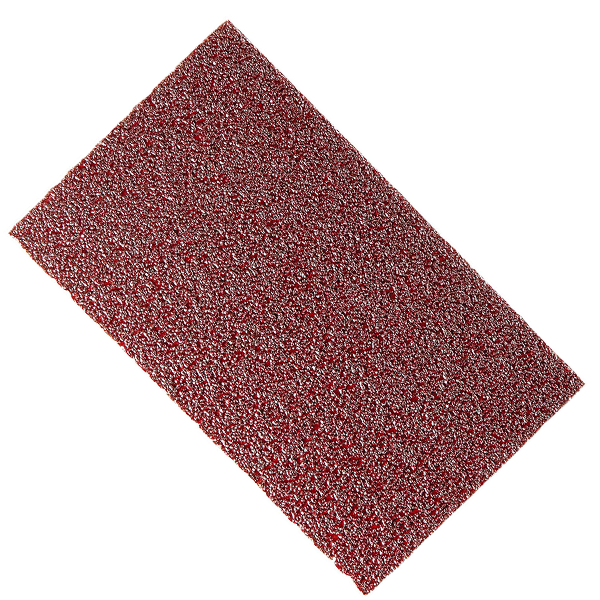 Almohadilla de velcro para bloque de lijado 73 x 125 mm, grano 120, marrón, 50 piezas
